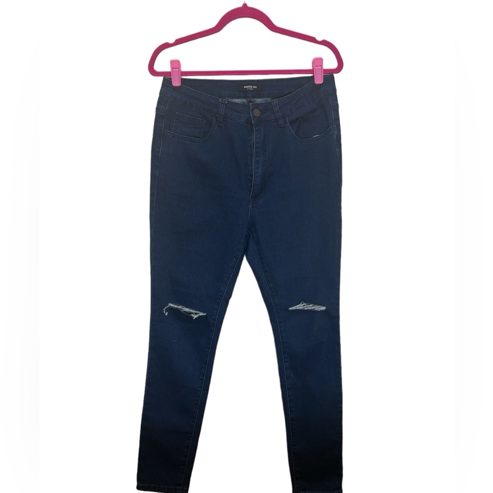 American Bazi Women's Skinny Jeans Size 11 Dark Wash  Stretch Denim
